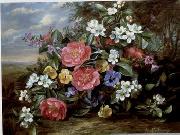 unknow artist Floral, beautiful classical still life of flowers.080 oil on canvas